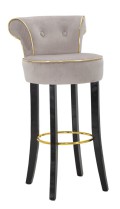 TABOURET DE BAR LUXY GRIS