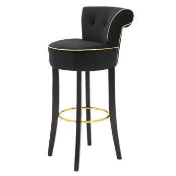 TABOURET DE BAR LUXY NOIR