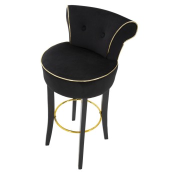 TABOURET DE BAR LUXY NOIR