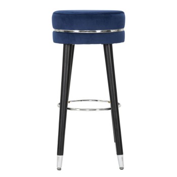 TABOURET DE BAR PARIS BLEU/ARGENT