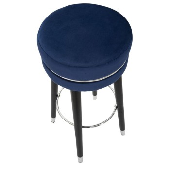 TABOURET DE BAR PARIS BLEU/ARGENT