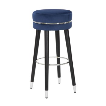 TABOURET DE BAR PARIS BLEU/ARGENT