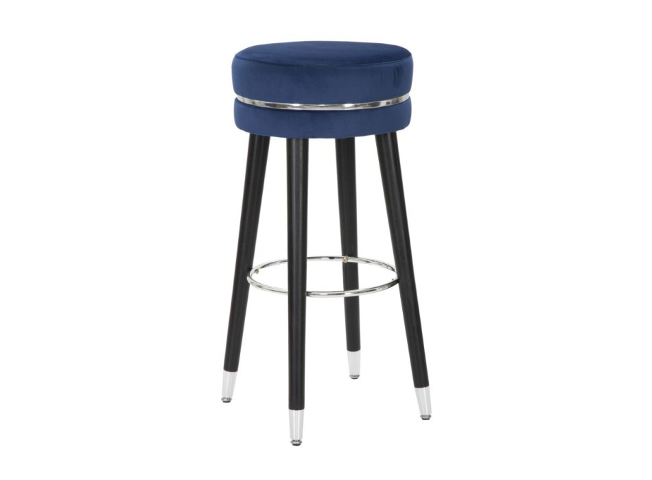 TABOURET DE BAR PARIS BLEU/ARGENT