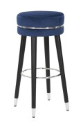 TABOURET DE BAR PARIS BLEU/ARGENT