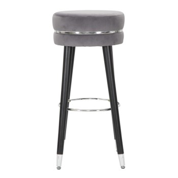 TABOURET DE BAR PARIS GRIS/ARGENT