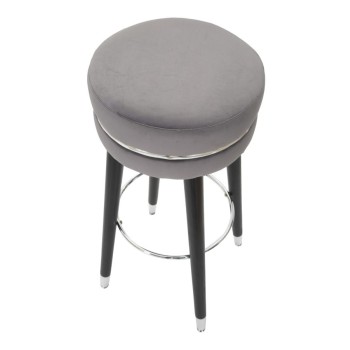 TABOURET DE BAR PARIS GRIS/ARGENT