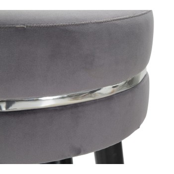 TABOURET DE BAR PARIS GRIS/ARGENT