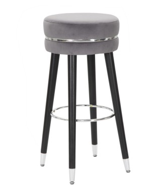 TABOURET DE BAR PARIS GRIS/ARGENT