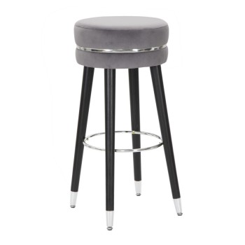 TABOURET DE BAR PARIS GRIS/ARGENT