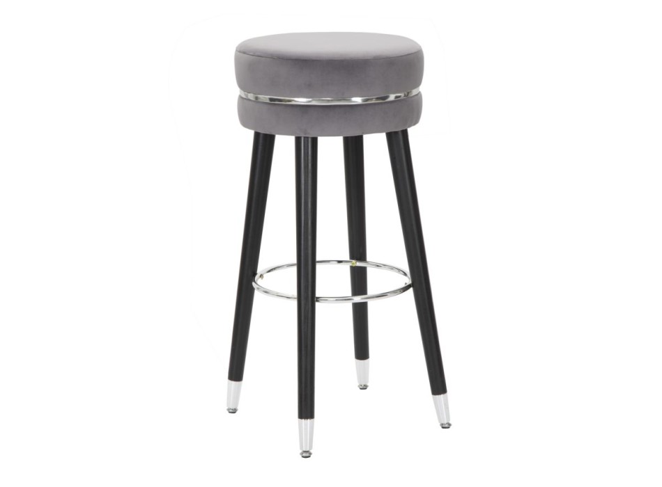 TABOURET DE BAR PARIS GRIS/ARGENT