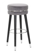 TABOURET DE BAR PARIS GRIS/ARGENT