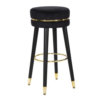 TABOURET DE BAR PARIS NOIR/OR