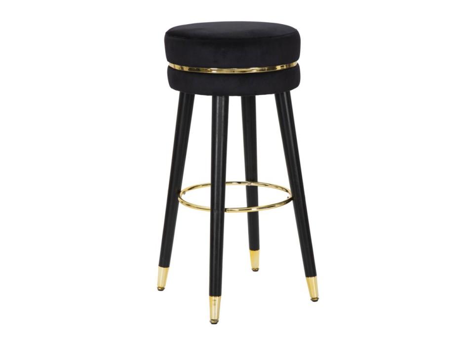 TABOURET DE BAR PARIS NOIR/OR