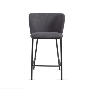 Tabouret Ciselia en chenille hauteur d'assise 65 cm