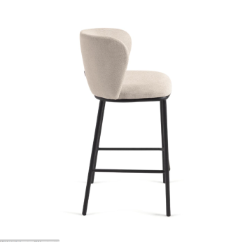 Tabouret Ciselia en chenille hauteur d'assise 65 cm