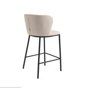 Tabouret Ciselia en chenille hauteur d'assise 65 cm