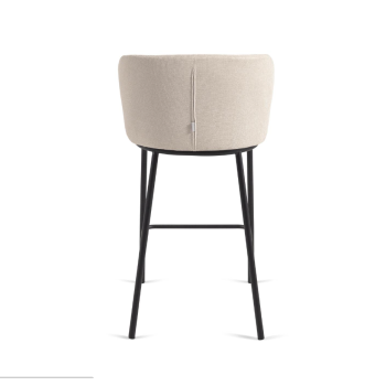 Tabouret Ciselia en chenille hauteur d'assise 65 cm