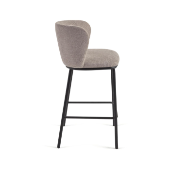 Tabouret Ciselia en chenille hauteur d'assise 65 cm