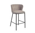 Tabouret Ciselia en chenille hauteur d'assise 65 cm PROMO