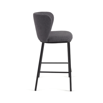 Tabouret Ciselia en chenille hauteur d'assise 65 cm