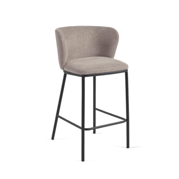 Tabouret Ciselia en chenille hauteur d'assise 65 cm