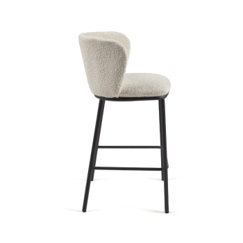 Tabouret Ciselia en peau lainée 65 cm