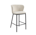 Tabouret Ciselia en peau lainée 65 cm PROMO