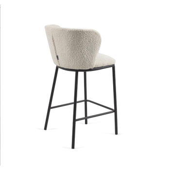 Tabouret Ciselia en peau lainée 65 cm