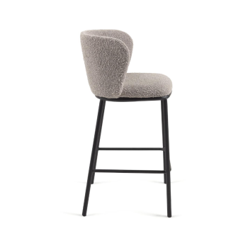 Tabouret Ciselia en peau lainée 65 cm