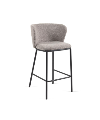 Tabouret Ciselia en peau lainée 65 cm