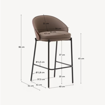 Tabouret Eamy h 65 cm LA FORMA