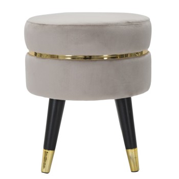 TABOURET PARIS GRIS/DORÉ