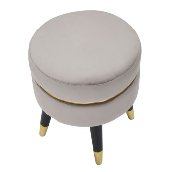 TABOURET PARIS GRIS/DORÉ