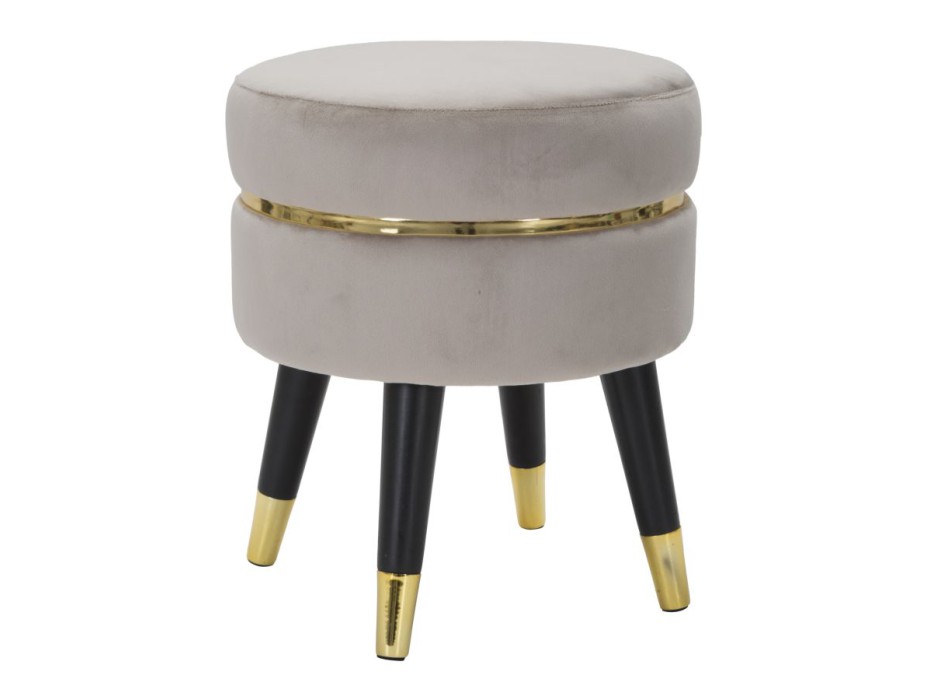 TABOURET PARIS GRIS/DORÉ