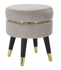 TABOURET PARIS GRIS/OR