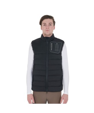 GILET HOMME EN TISSU ÉLASTIQUE AVEC PATCH EN SILICONE