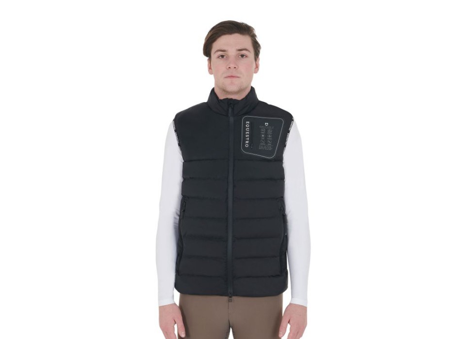 GILET HOMME EN TISSU ÉLASTIQUE AVEC PATCH EN SILICONE