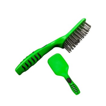 BROSSE À QUEUE ET À CRINIÈRE AVEC MANCHE ERGONOMIQUE LIME, FUCHSIA, TURQUOISE