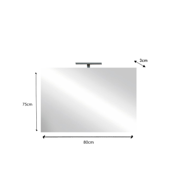 Miroir avec lumière led