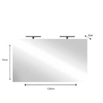 Miroir avec lumière led