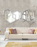 Miroir HEXAGONS D'ARGENT P4860 PINTDECOR