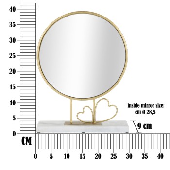 MIROIR AUTOPORTANT COEUR