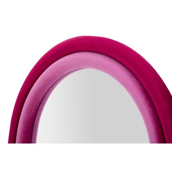 MIROIR MURAL EN VELOURS FUCHSIA CLOE