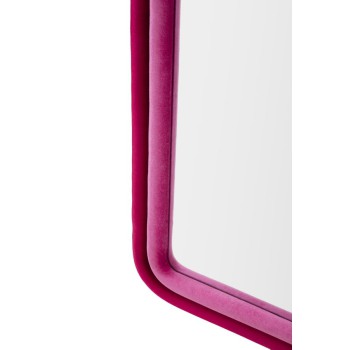 MIROIR MURAL EN VELOURS FUCHSIA CLOE