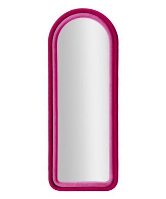 MIROIR MURAL EN VELOURS FUCHSIA CLOE