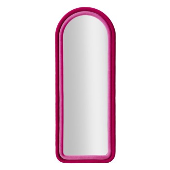 MIROIR MURAL EN VELOURS FUCHSIA CLOE