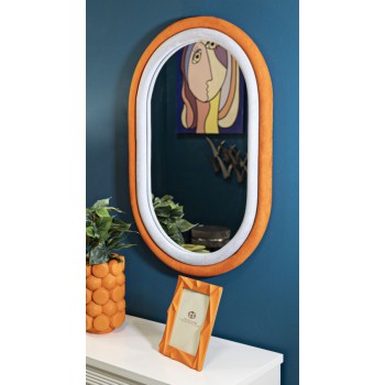 MIROIR ANTONY VELOURS ORANGE/MIX