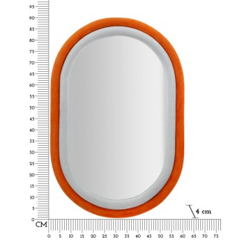 MIROIR ANTONY VELOURS ORANGE/MIX