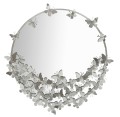 MIROIR PAPILLON ROND ARGENT