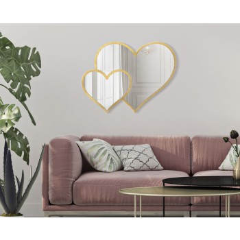 MIROIR GLAM DOUBLE COEUR